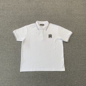 Amiri White Embroidered Polo Shirt